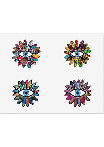 Nazar Araba Leptop Sticker Yapıştırma 15 cm ve 5cm 2 Adet Md7