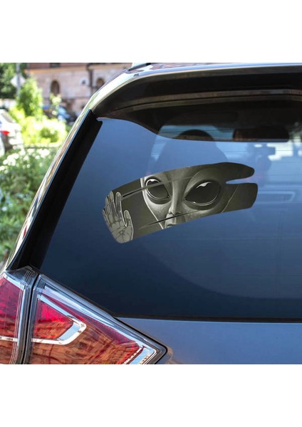Uzaylı Komik Araba Sticker Yapıştırma 20CM