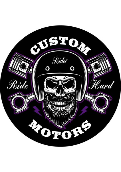 Motorcu Sticker Yapıştırması 15CM 2 Adet