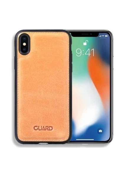 Antik Hakiki Deri Sarı iPhone x / Xs Kılıfı