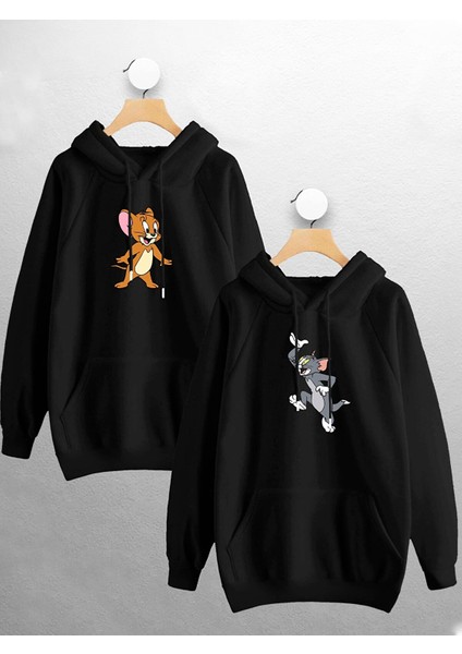 Sevgili Çift Kombini Özel Tasarım 2'li Sweatshirt Set