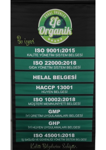 Efe Organik Natural Zeytinyağı Pet 20 lt