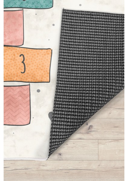 Seksek Kalpli Bambu Çocuk Odası Halısı modelleri