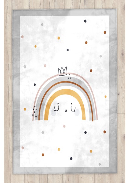 Gökkuşağı Bambu Çocuk Odası Halısı