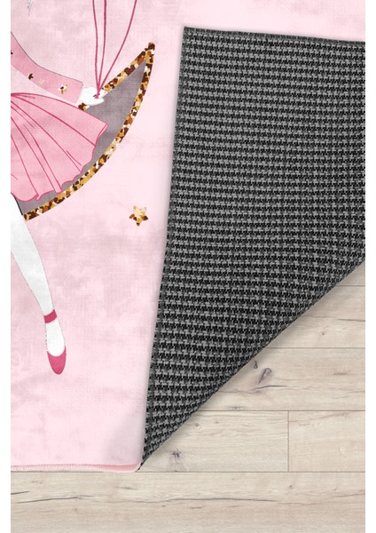 Prenses Kız Pembe Bambu Çocuk Odası Halısı fiyatları