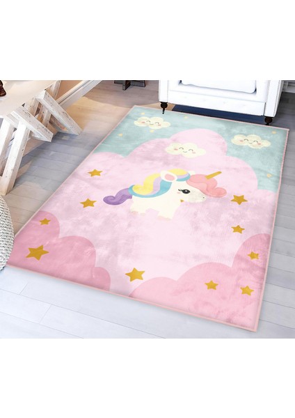 Sevimli Unicorn Bambu Çocuk Odası Halısı fiyatları