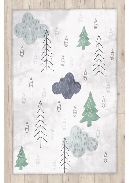 Iskandinav Bambu Çocuk Odası Halısı