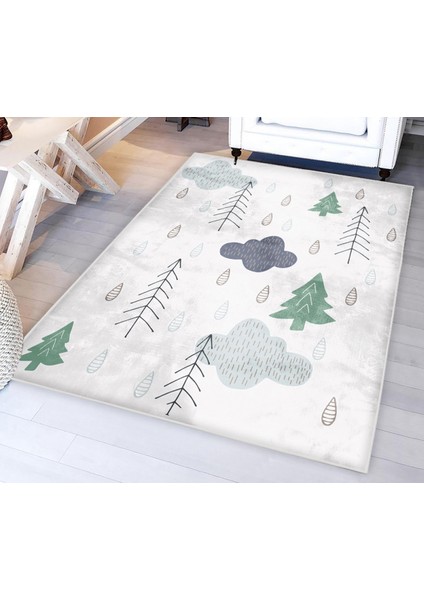 Iskandinav Bambu Çocuk Odası Halısı modelleri