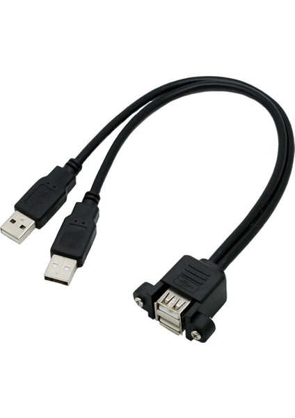 BK Teknoloji Erkek-Dişi Çift USB 2.0 Tip A Panel Montajlı Uzatma Kablosu