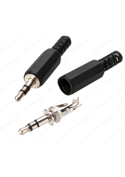 2.5mm Stereo Erkek Jak Lehim Konektörü