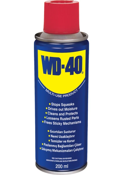 Wd-40 Çok Amaçlı Pas Sökücü Yağlayıcı Kayganlaştırıcı Sprey 200 ml