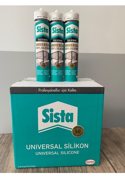 Sista Universal %100 Silikon Beyaz 280 ml 20'li Koli