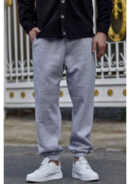 Gri Eşofman Oversize Jogger Geniş Kalıp Joggers