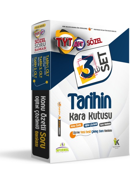 TYT Sözel Tarihin Kara Kutusu 3 Cilt D.Çözümlü Konu Özetli Ösym Çıkmış Soru Bankası Paket Seti