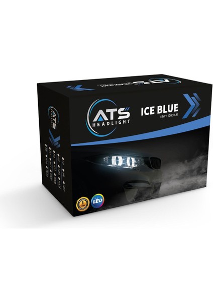 Ats LED Xenon H7 (Blue-Buz Mavisi) 12/24V - 48W 10800LM 8000K Ampul