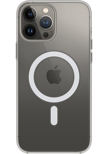 Apple iPhone 12 Pro Max Magsafe Kablosuz Şarj Uyumlu Köşe Korumalı Şeffaf Kılıf