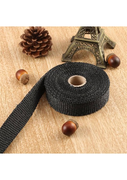 Cam Elyaf Egzos Sargısı Yanmaz Bant 3 mm x 10 cm 5 Metre Amyant Bant Siyah Sıcaklık Önler Bant indirimleri