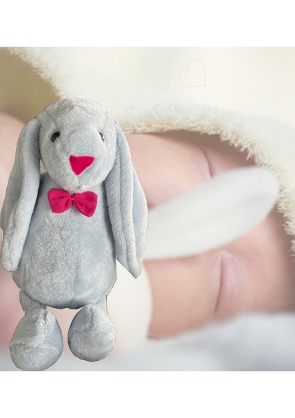 Uyku Arkadaşım Papyonlu Uzun Kulak Bunny Peluş Tavşan 65 cm