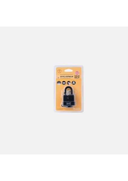 Plastik Muhafazalı Çelik Katmanlı Asma Kilit 40 mm