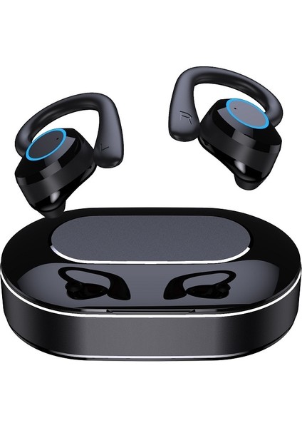 Tws Bluetooth Kulaklık Dokunmatik Kontrol Mikrofonlu Kablosuz Kulaklıklar Spor Su Geçirmez Kablosuz Kulaklıklar 9d Stereo Kulaklıklar (Yurt Dışından)