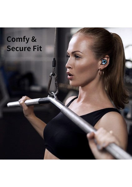 Tws Bluetooth Kulaklık Dokunmatik Kontrol Mikrofonlu Kablosuz Kulaklıklar Spor Su Geçirmez Kablosuz Kulaklıklar 9d Stereo Kulaklıklar (Yurt Dışından)