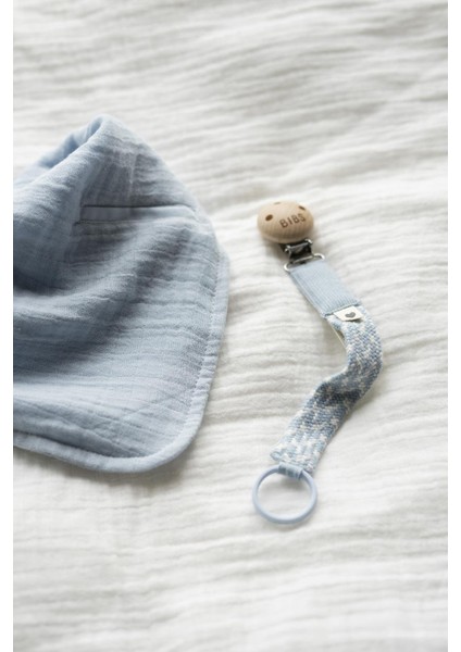 Paci Braid Emzik Askısı-Baby Blue / Ivory fiyatları