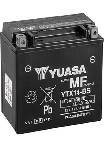 YTX14-BS Yuasa Motosiklet Aküsü ve Besleme Aküsü