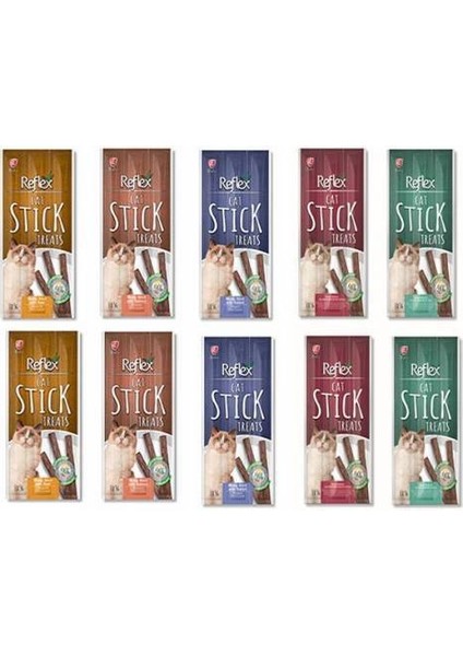 Stick Kedi Ödülü 3x5 gr 10 Paket Kedi Ödül Çubuğu Maması