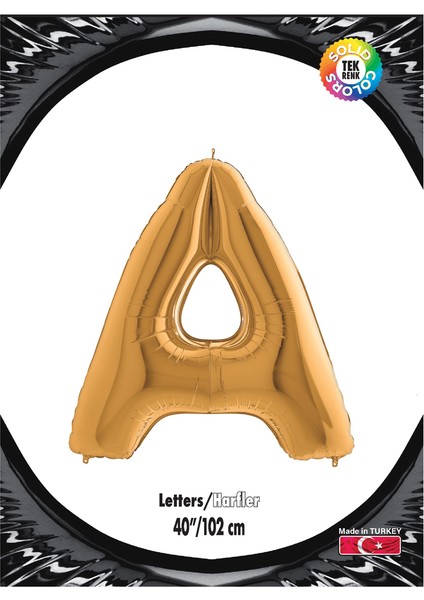 Kikajoy Harf Folyo Balon 40" Altın -A-