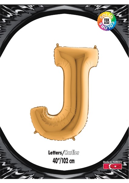 Kikajoy Harf Folyo Balon 40" Altın -J-