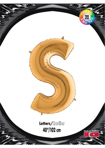 Kikajoy Harf Folyo Balon 40" Altın -S-