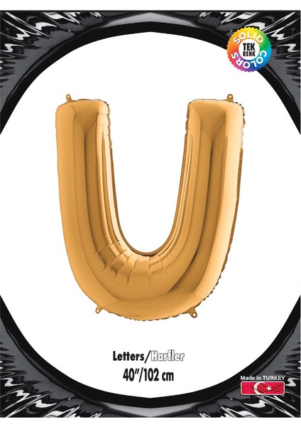 Kikajoy Harf Folyo Balon 40" Altın -U-