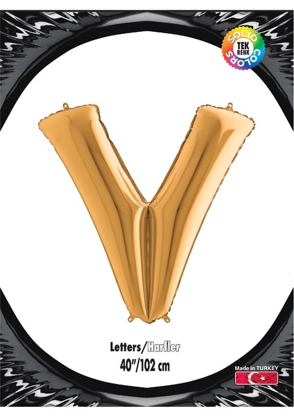 Kikajoy Harf Folyo Balon 40" Altın -V-