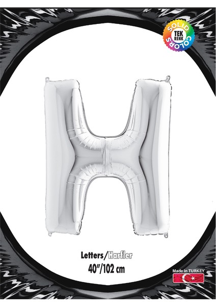 Kikajoy Harf Folyo Balon 40" Gümüş -H-
