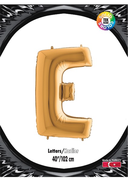 Kikajoy Harf Folyo Balon 40" Altın -E-