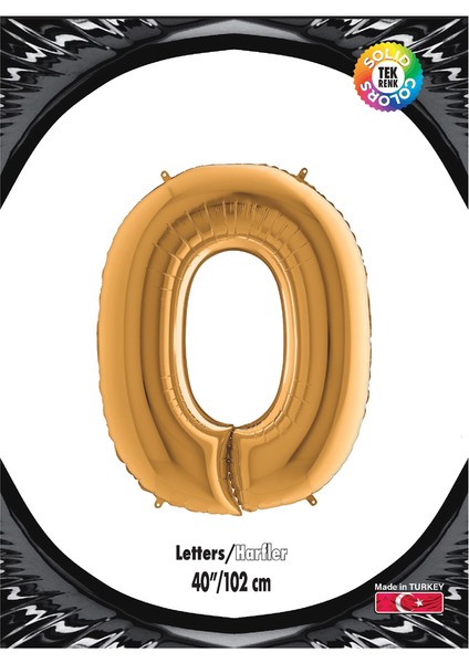 Kikajoy Harf Folyo Balon 40" Altın -O-
