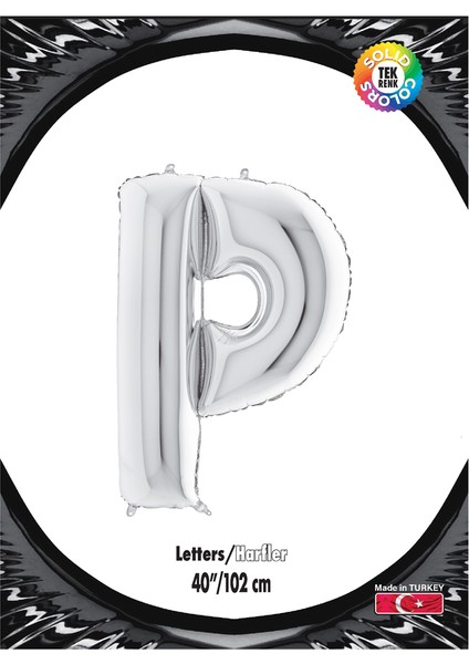 Kikajoy Harf Folyo Balon 40" Gümüş -P-
