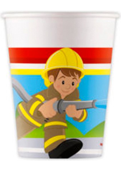 Firefighters Karton Bardak 8oz 8li