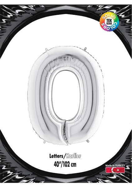 Kikajoy Harf Folyo Balon 40" Gümüş -O-