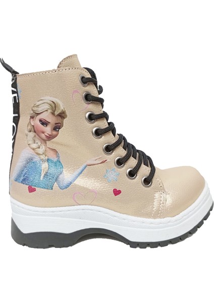 9603 Parlak Deri Elsa Fashion Kız Çocuk Bot modelleri