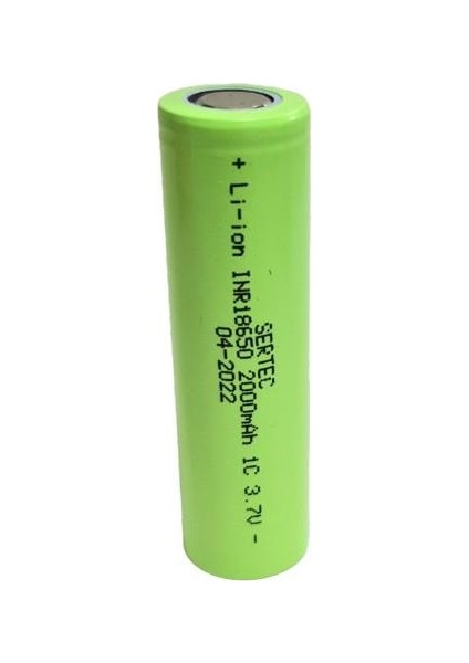 18650 3.7V 2000MAH 1c Lion Şarjlı Pil Başlıksız - 1ADET