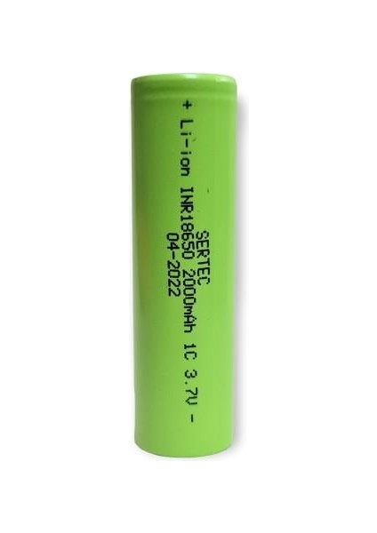 18650 3.7V 2000MAH 1c Lion Şarjlı Pil Başlıksız - 1ADET