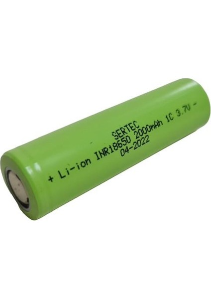 18650 3.7V 2000MAH 1c Lion Şarjlı Pil Başlıksız - 1ADET