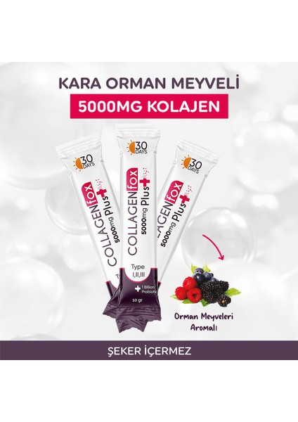 Hyaluronik Asit ve Probiyotikli Toz Takviye Gıda 5000 mg Plus 30X10 Gr