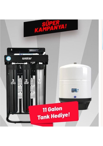 Ro 300 Su Arıtma Cihazı - 11 Galon (40 Litre) Metal Tank Hediye!