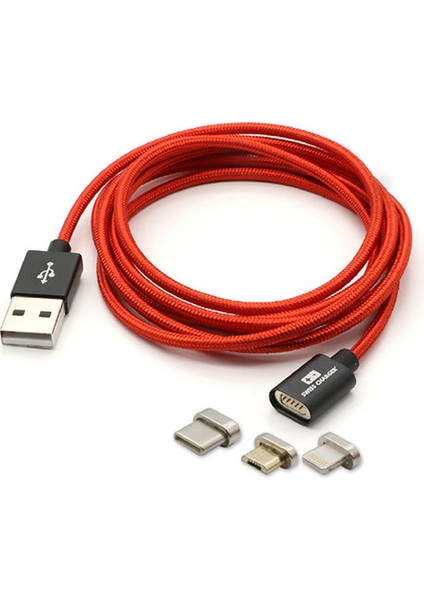 10008 Manyetik Uçlu Ios USB Şarj Kablosu