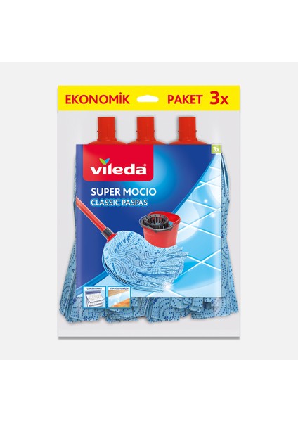 Super Mocio Klasik Yedek Paspas 3'lü Ekonomik Paket