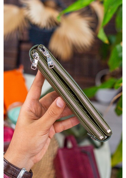 Roosevelt Hakiki Deri Telefon Bölmeli El Saplı Unisex Portföy Cüzdan indirimleri