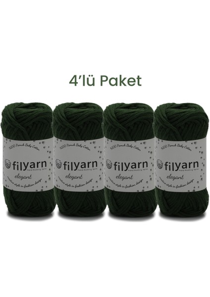 Baby Cotton Koyu Yeşil, 8650, 25GR, Set, Punch Ipi, Patik Ipi, Motif Ipi, Amigurumi Ipi, Şal Ipi, Panç
