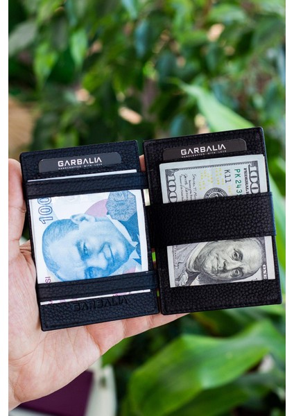 Magic Hakiki Deri Rfıd Engelleyici Unisex Sihirbaz Mürdüm Kartlık Cüzdan fiyatları